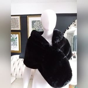 Two faux fur stoles